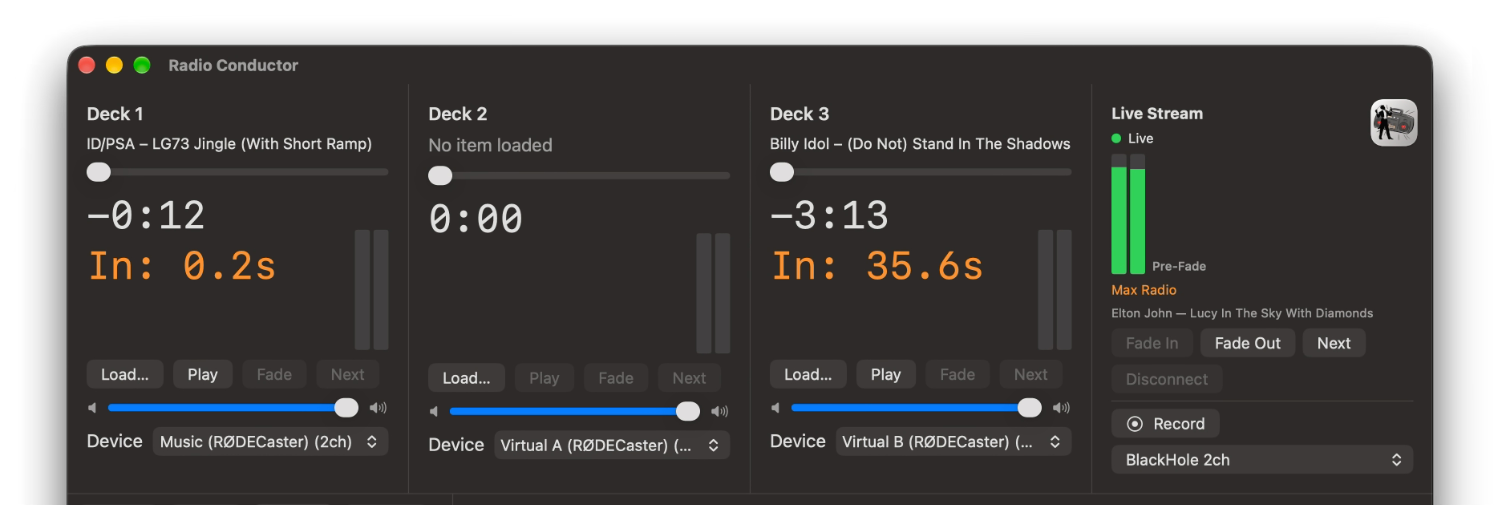 Live Stream Support
