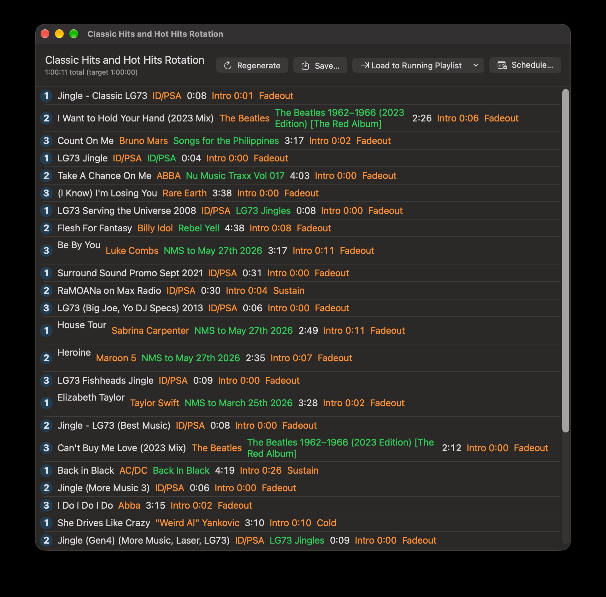 Generated Playlist