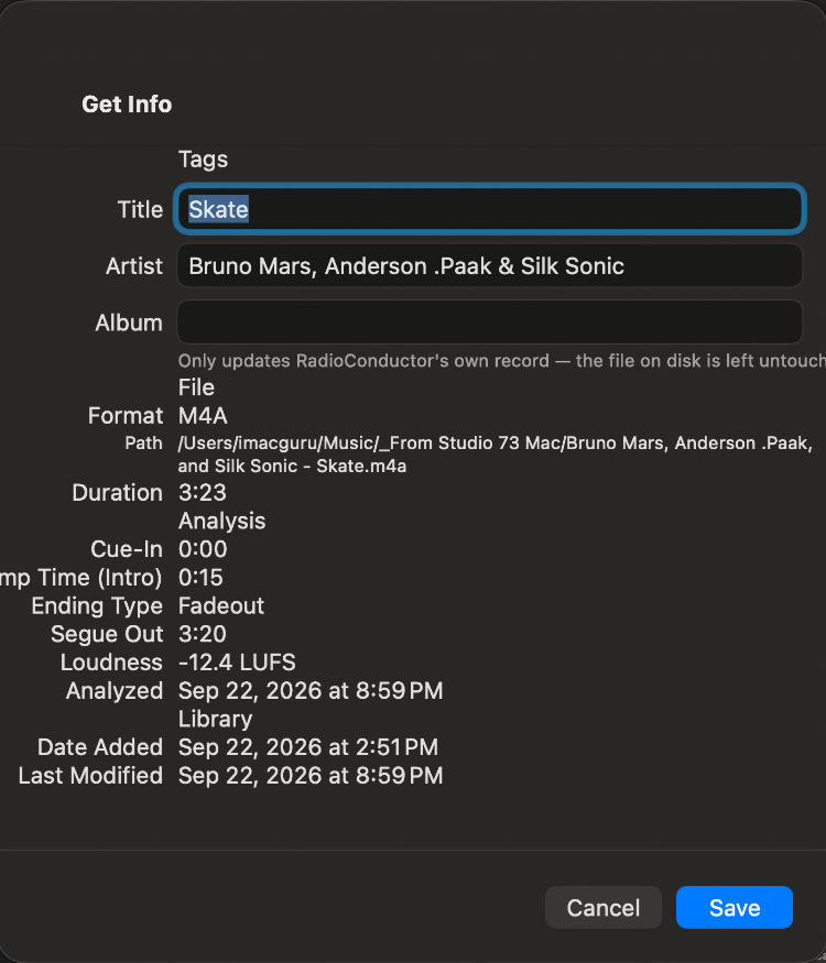 Tag Editor