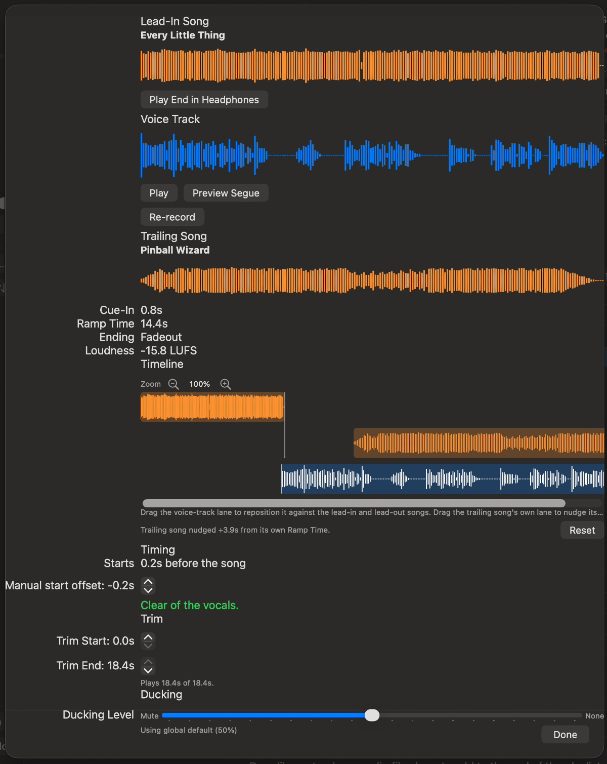 Voice Track Editor